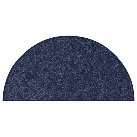 Home Queen Solid Color Area Rugs Petrol Blue - 36" x 72" Half Round