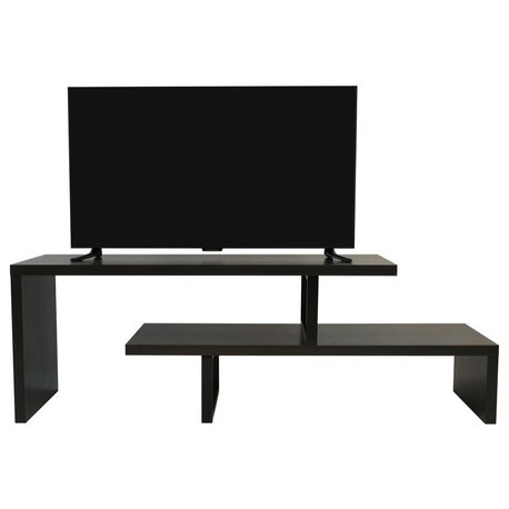 Orford Mid-Century Modern TV Stand with MDF Shelves and Powder Coated Iron Legs