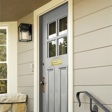 Leonidas 1-Light Outdoor Wall Sconce, Dark Bronze Finish, Clear Seeded Glass Sha