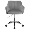 Modern Home Marceaux Modern Mid-Back Office Task Chair with Chrome Finish Stain, Gray