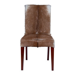Sierra Living Concepts - Foresthill Mid Century Real Leather Upholstered Dining Chair - Dining Chairs