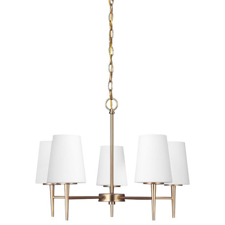 Sea Gull Lighting 5-Light Chandelier, Satin Bronze