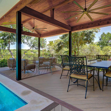 Award-Winning Pool Deck w/ Shade Cover in NW Austin