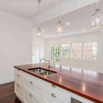 American Shaker Hampton Style living dining kitchen