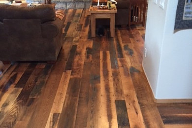 custom wood flooring from old fence posts