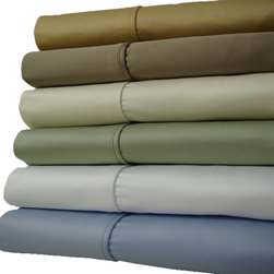 Royal Tradition - Luxury 1200 TC Sheets 100% Cotton Solid Sheet Set - Sheet And Pillowcase Sets