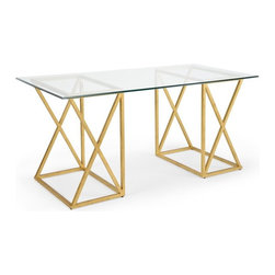 Pencil-Edged Gilt Desk, Gold - Desks And Hutches