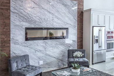 Living room - modern living room idea in Toronto