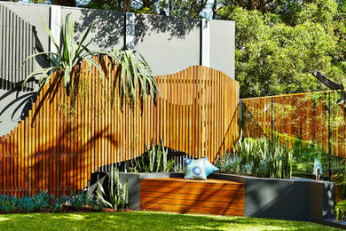 Photo of a contemporary backyard partial sun garden for summer in Sydney.