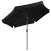 10' Round Tilting Black Patio Umbrella, Round Umbrella Base