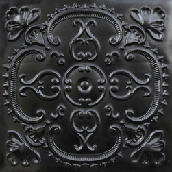 217 Faux Tin Ceiling Tile 24x24 - Black - Ceiling Tile