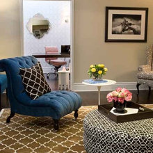 Mirrors & Geometric Gold and Black with Blue