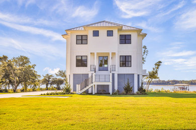 Inspiration for a coastal exterior home remodel in Other