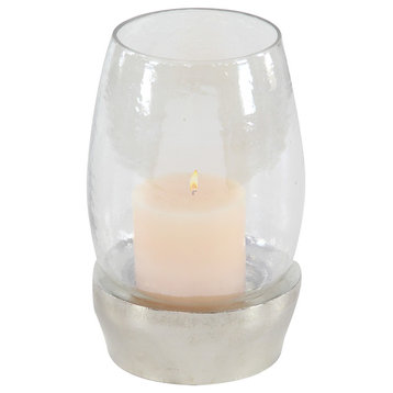 Cup-Shaped Glass Hurricane Candle Holder