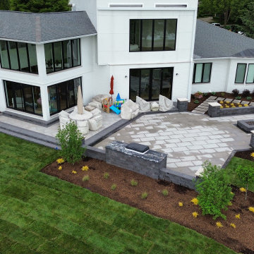 Landscape Transformation in Grosse Pointe, MI with Patio & Outdoor Kitchen