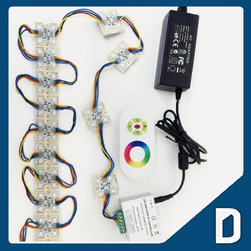 RGB / Multicolor Square LED Module String - Novelty Lighting