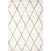 Nuloom Hand Made Geometric Moroccan Wool Shag Rug, Ivory 5'x7'