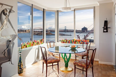 Minimalist dining room photo in New York