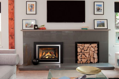 Example of a classic living room design in Vancouver