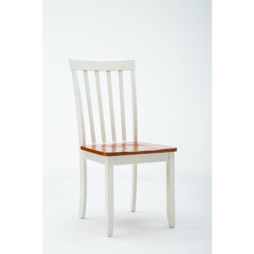 Bloomington Dining Chairs, Set Of 2, White/Honey Oak