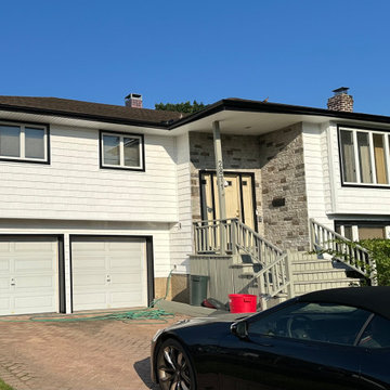Bellmore Siding - Glacier White & Mission Point Stone | Alpha Windows & Siding