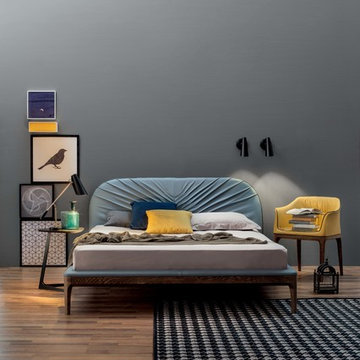 Michelangelo Leather Italian Bed by Tonin Casa