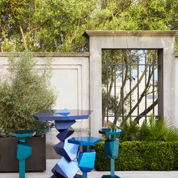 Geometric Table and Stools - Patio Furniture And Outdoor Furniture