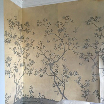 Oriental silk wallpaper in China-Details