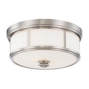 Minka Lavery Harbour Point 2-Light Flush Mount, Brushed Nickel, 4365-84