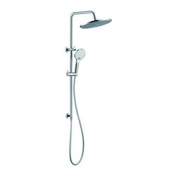 Mizu Drift Twin Waterrail with 300 ABS Overhead CP - Shower Heads and Body Sprays