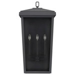 Capital Lighting - Capital Lighting Donnelly 3 Light Large Outdoor Wall Mount, Black - Part of the Donnelly Collection