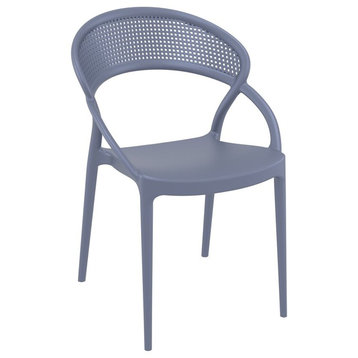 SunSet Dining Chair, Dark Gray, Set of 2