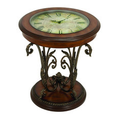 24 Inch Round Coffee Tables Houzz Urban Designs Casa Cortes Designer Round Clock Coffee End Table