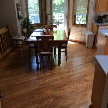Hardwood 45 degree Install refinish