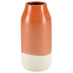 Elk Home - Elk Home S0017-8976 Terra, 12" Small Vase - The Terra Vase has a stylized milk bottle shape, wTerra 12 Inch Small  Orange/White *UL Approved: YES Energy Star Qualified: n/a ADA Certified: n/a  *Number of Lights:   *Bulb Included:No *Bulb Type:No *Finish Type:Orange/White
