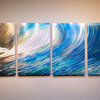"Wave Wall Art Abstract Sculpture" Metal Wall Art by Miles Shay, 4-Piece Set
