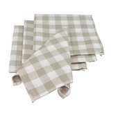 20 inch Polyester Cloth Napkins Checkered Red (Pack of 10)