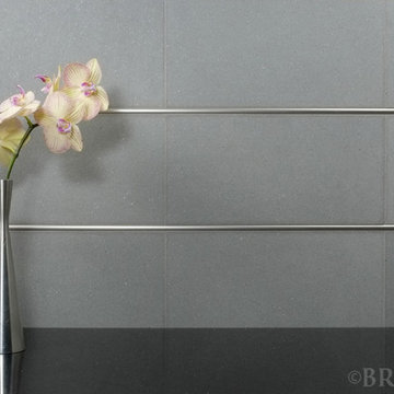 Satin Nickel and Gray Stone