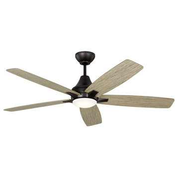 5 Blade Ceiling Fan Light Kit and Remote Control In Casual_Cottage Style-16