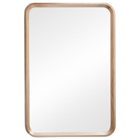 Vela Mirror, Whitewash Oak, 24"