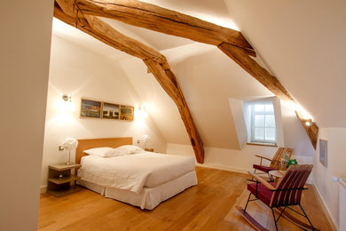 Design ideas for a modern bedroom in Lyon.