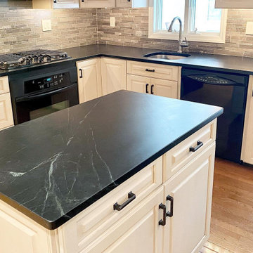 Refinishing job. P.A. Soapstone Counter-top refinishing
