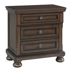 Picket House Furnishings Kingsley Nightstand with USB in Walnut