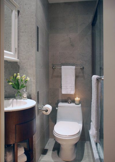 Transitional Bathroom by Peter S. Balsam Associates