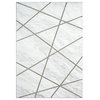 Abani Luna LUN150A Contemporary Marble Gold Lines Area Rug