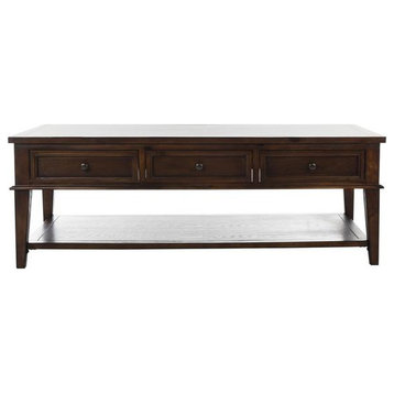 Barron Coffee Table With Storage Drawers Sepia