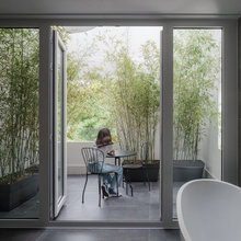 Solar estrecho + soluciones creativas = Vivienda original