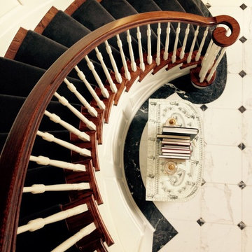 JamesYarosh.com : Foyer renovation - Stone, Panel Molding, Stairs & Furnishings