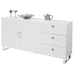 Contemporary Buffets And Sideboards Modern Sideboard/Media Console, White