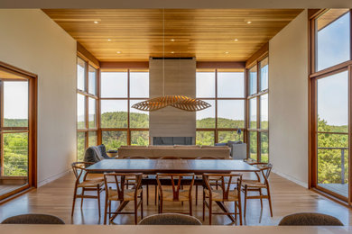 Dining room - modern dining room idea in Boston